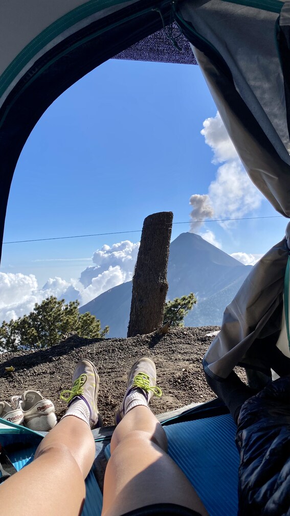 Acatenango vulkaan base camp in Guatemala