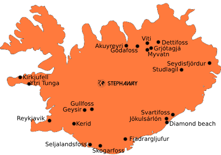 Rondreis IJsland routekaart. De 20 mooiste plekken