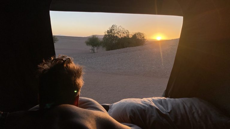 George bushman camping in Namibie