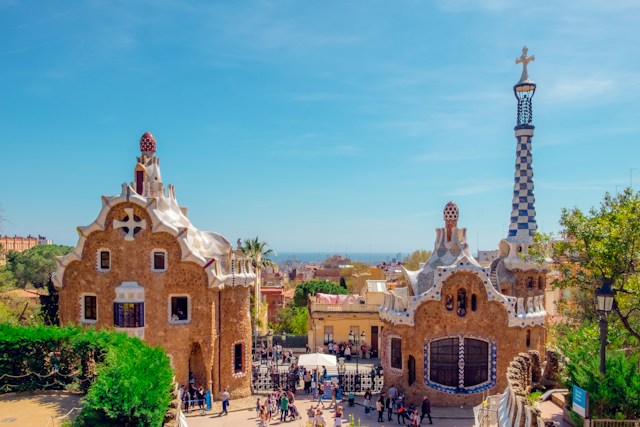 Parc Guell gaudi barcelona spanje