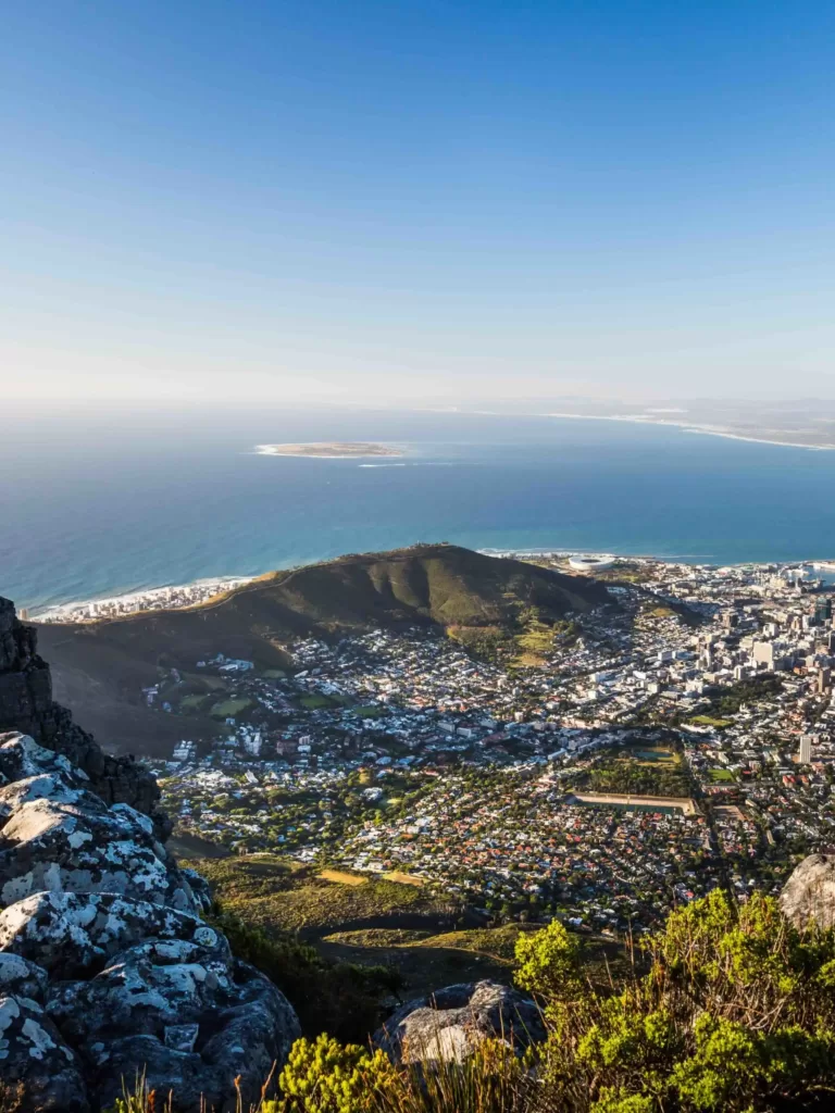 Uitzicht tafelberg Kaapstad Zuid Afrika