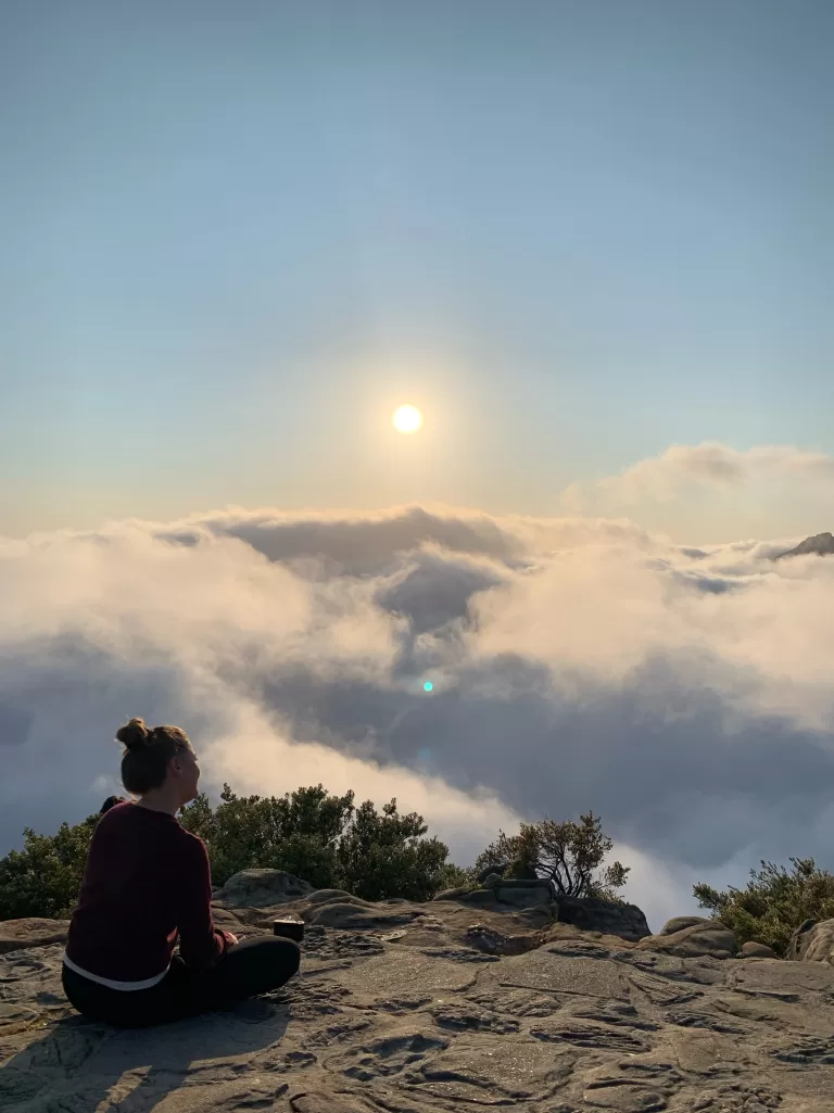 Lions Head Kaapstad bewolkt uitzicht