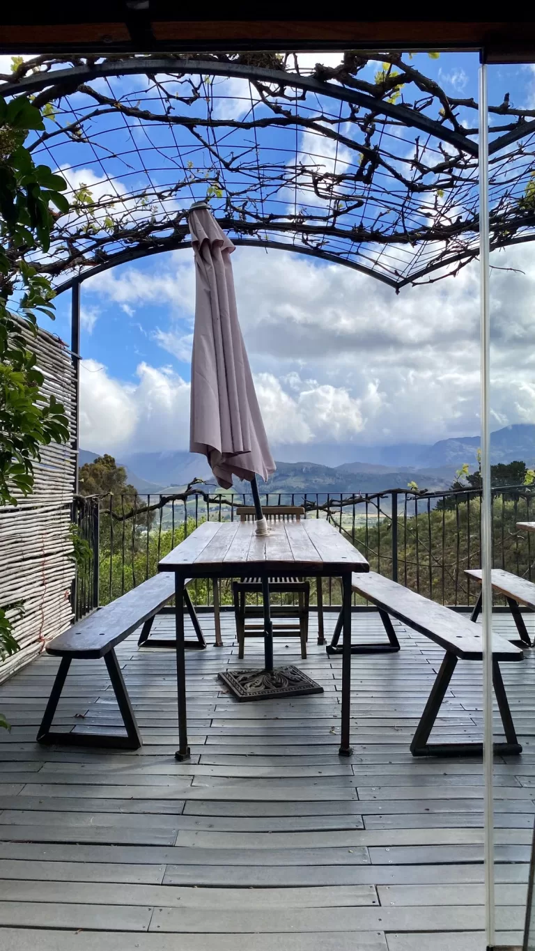 MyWyn Franschhoek Kaapstad Zuid Afrika uitzicht