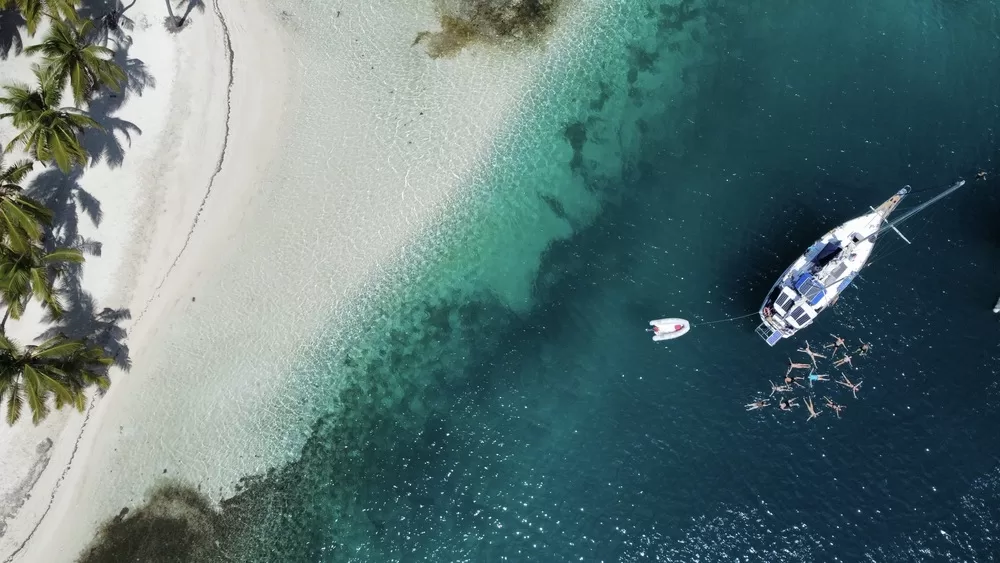 Drone boat Sophia in San Blas islands