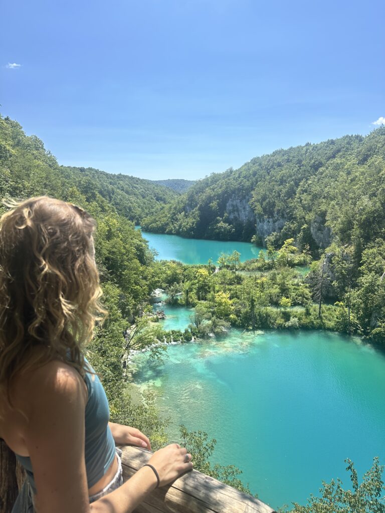 Uitzicht Plitvice meren Kroatië vakantie